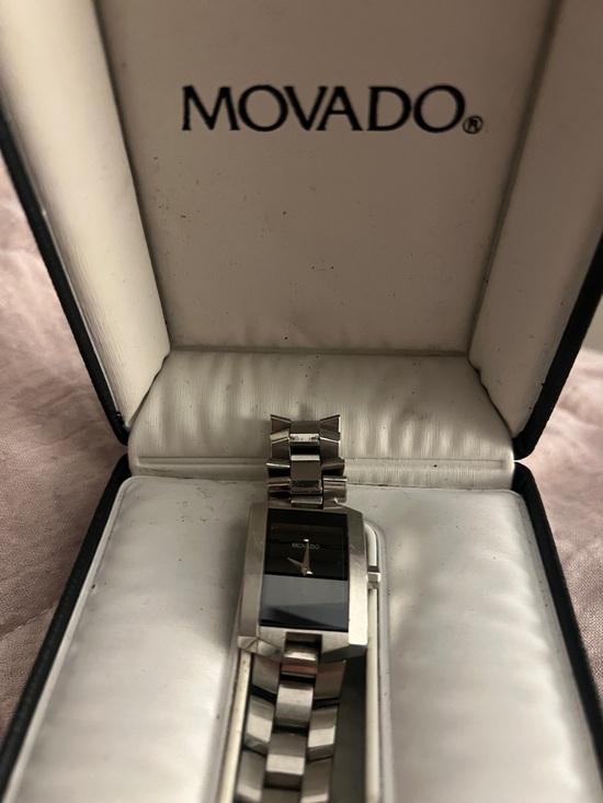 Movado Accessories - Movado Women's Stainless Steel Bracelet Watch with Black Dial